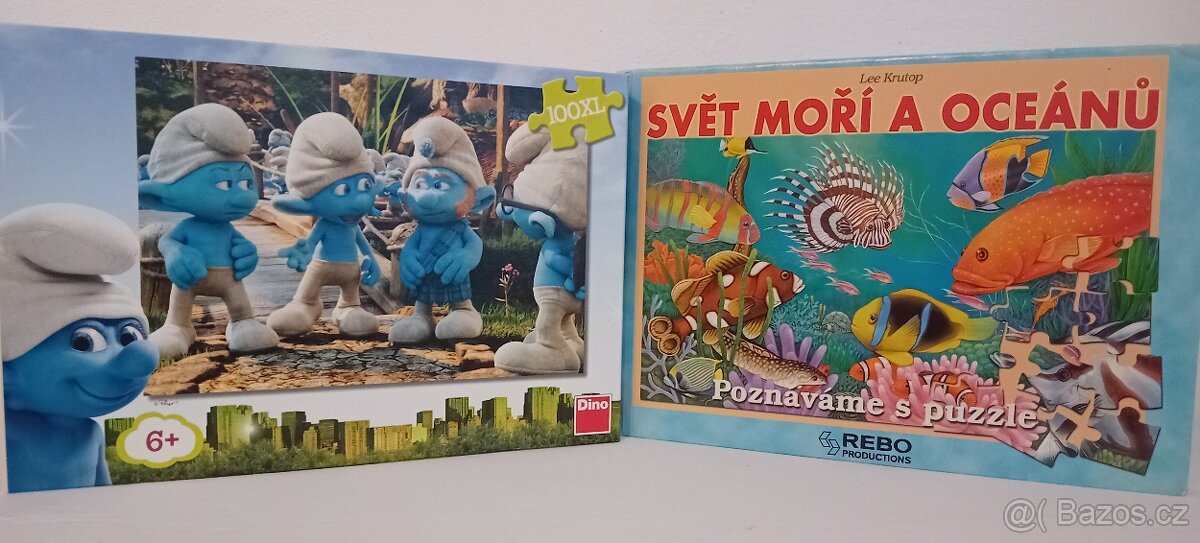 Puzzle Šmoulové 100 dílků + kniha s puzzle