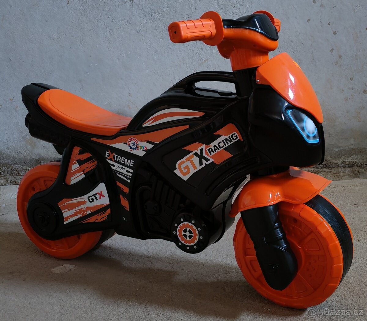 Odrážedlo motorka oranžovo-černá