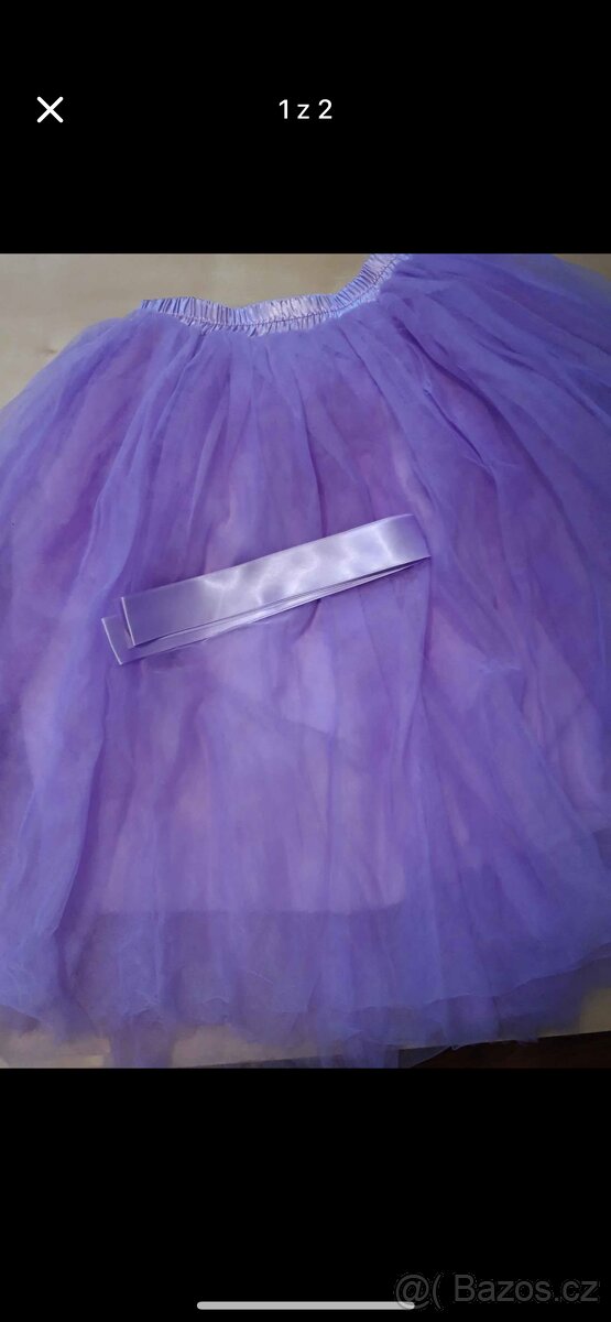 Fialová tutu sukýnka