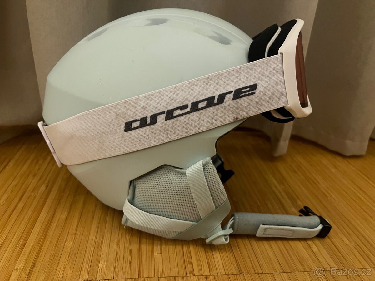 Dámská lyžařská helma+brýle