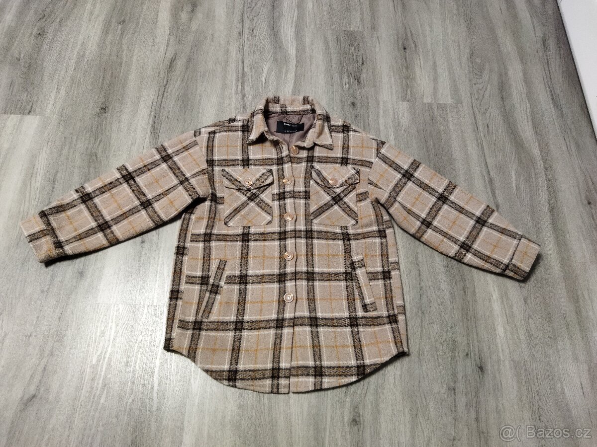košilová bunda/kabát vel. XXS (oversized), nositelný při M