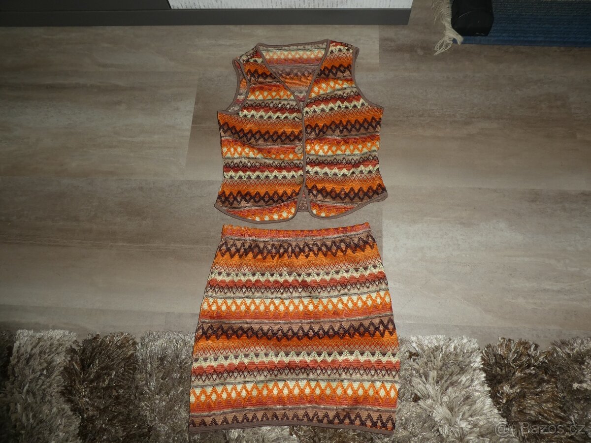 Letní souprava - vesta a sukně