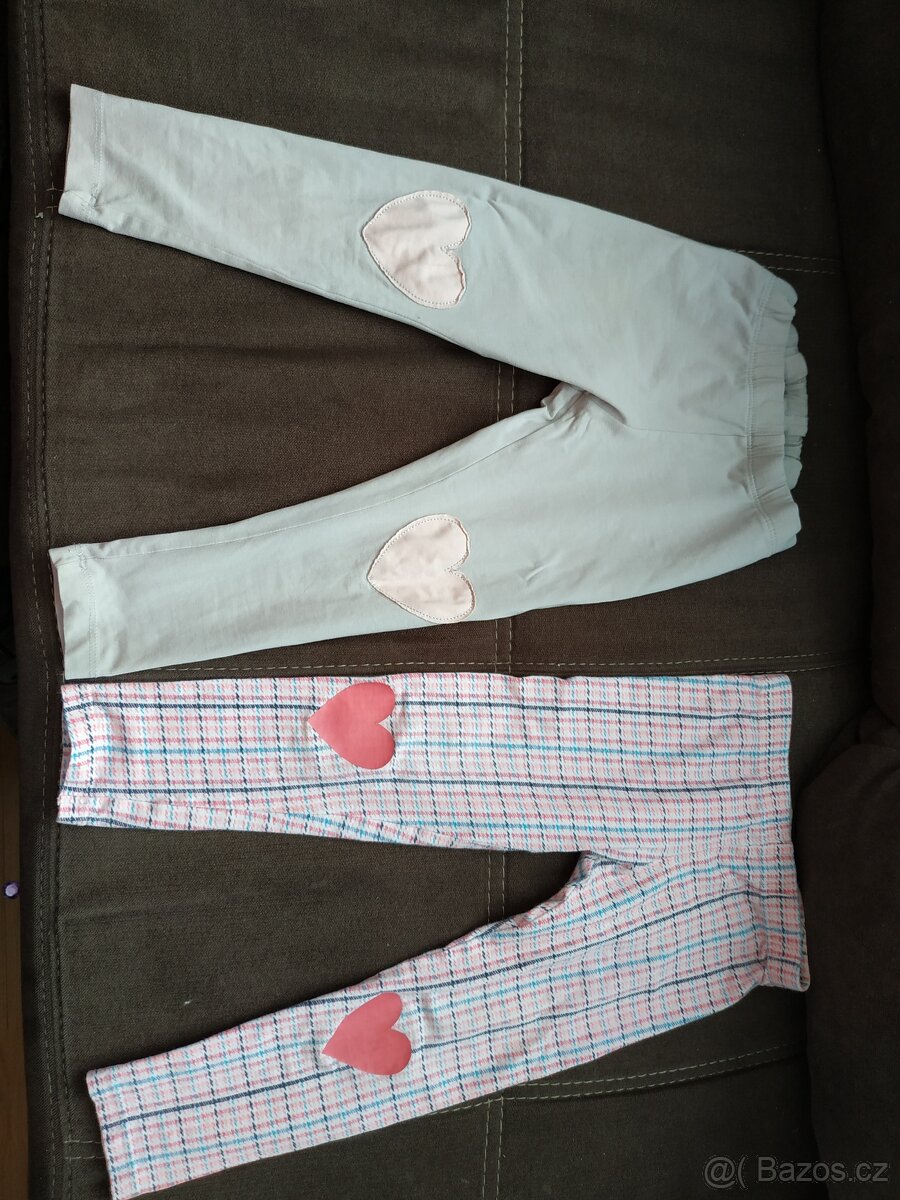 2x dívčí legíny Lindex a Pepco vel 92