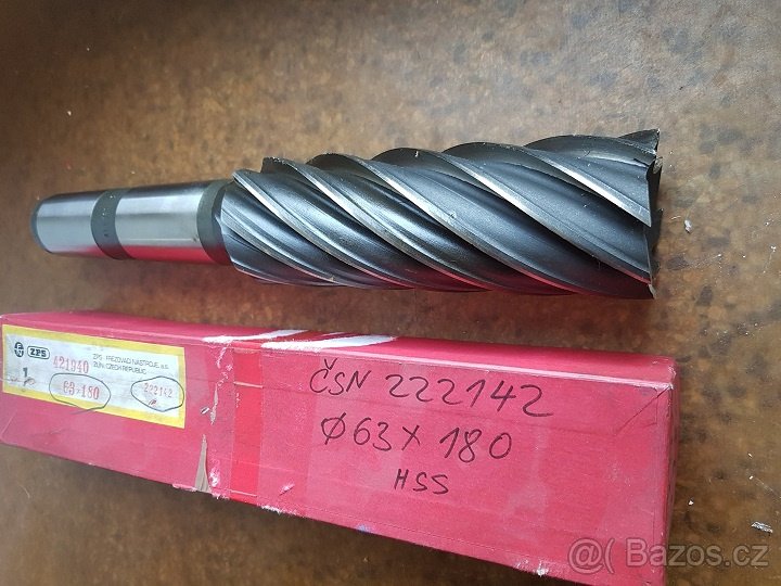 Stopkové frézy ČSN 222142-63x180