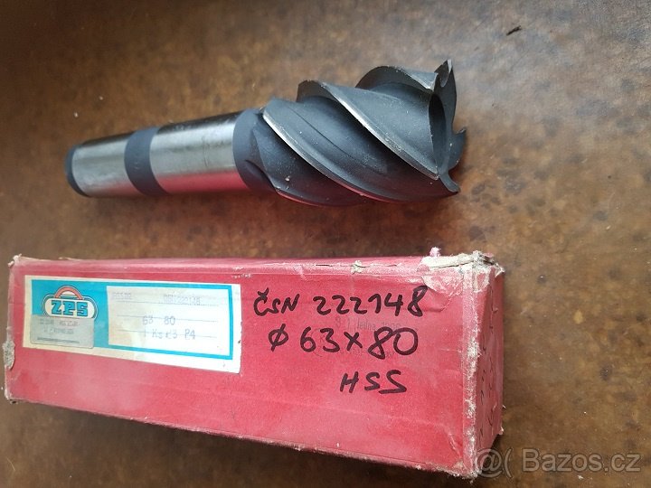 Stopkové frézy ČSN 222148-63x80