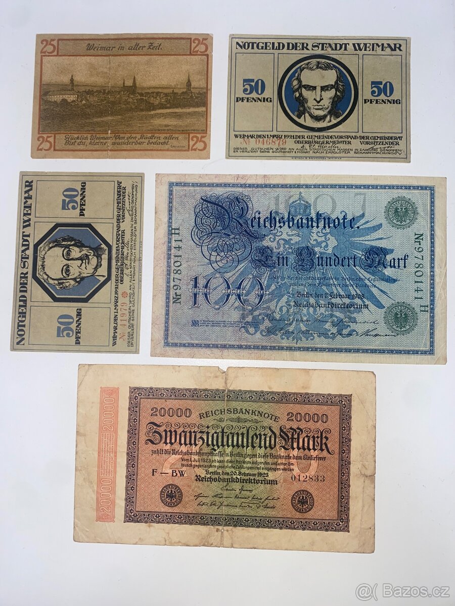 Německé bankovky r.1921-1923