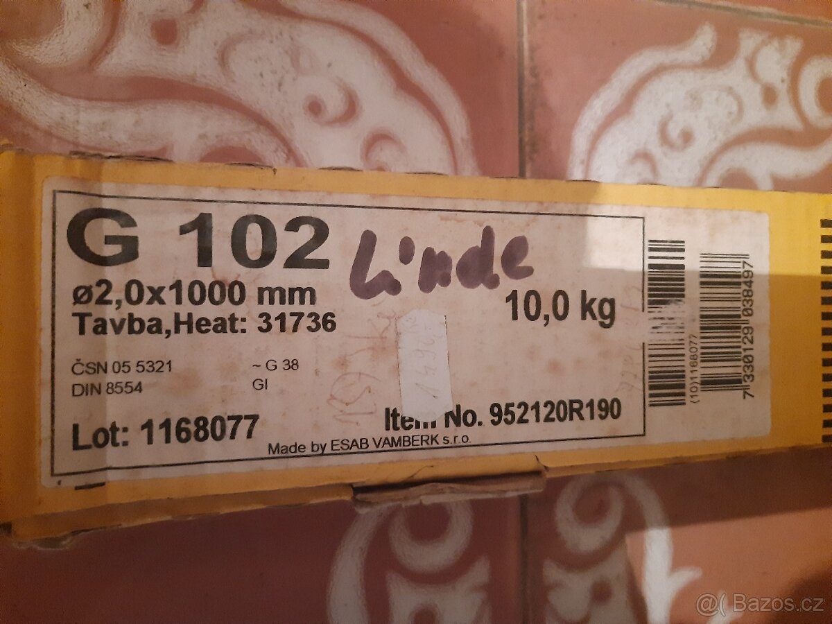 Elektrody různé průměry drátů
