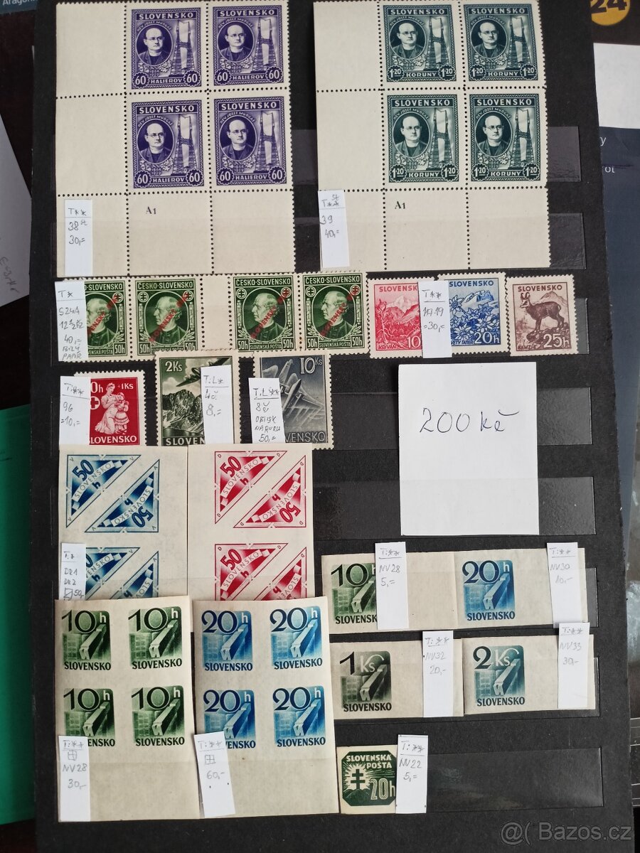 Prodám známky Slovensko 1935-1945