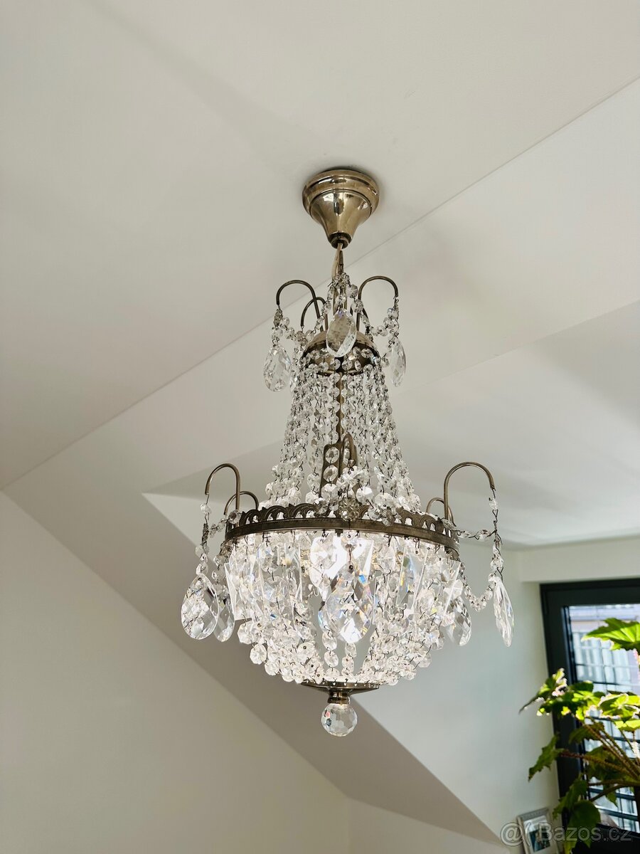 Křišťálový lustr, délka 70 cm