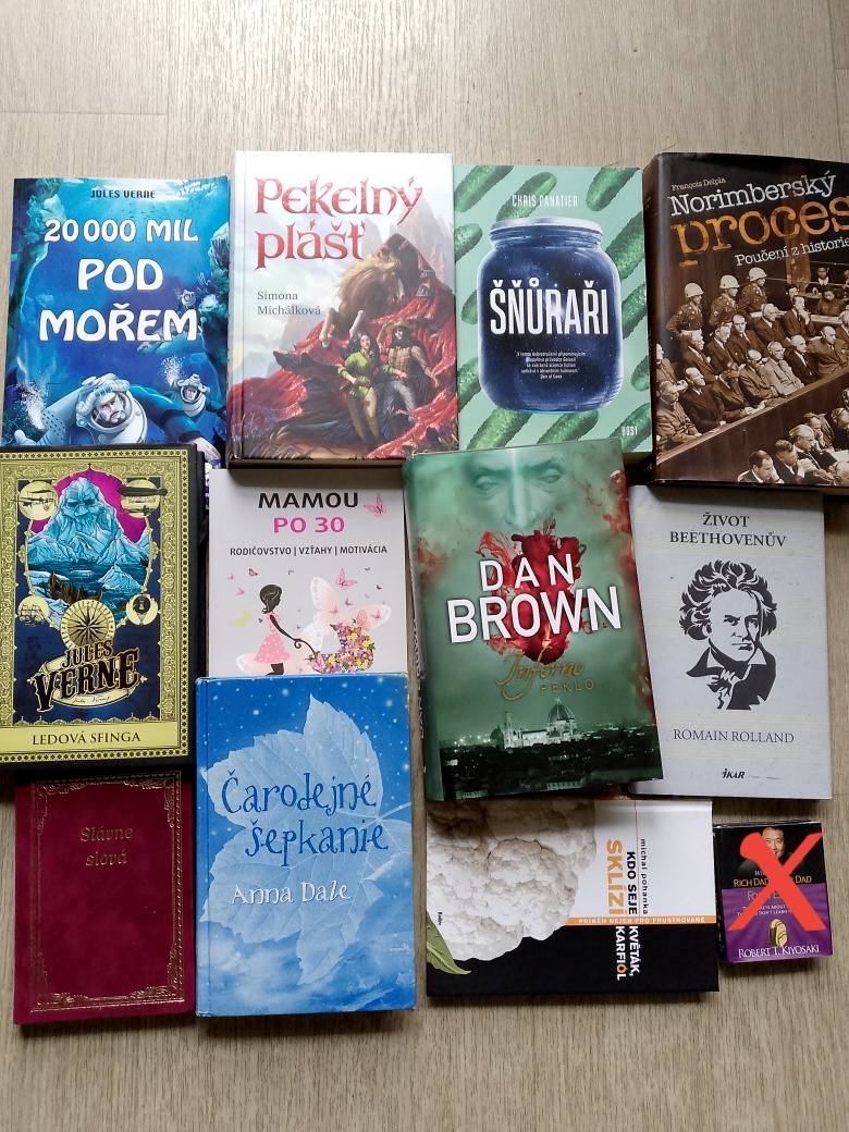Prodej knih – různé žánry