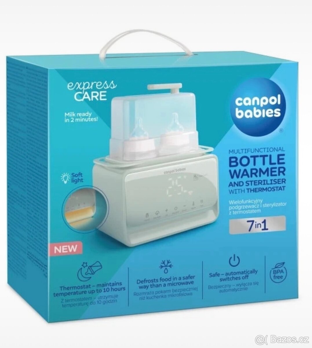 Ohřívač lahví sterilizátor 7v1