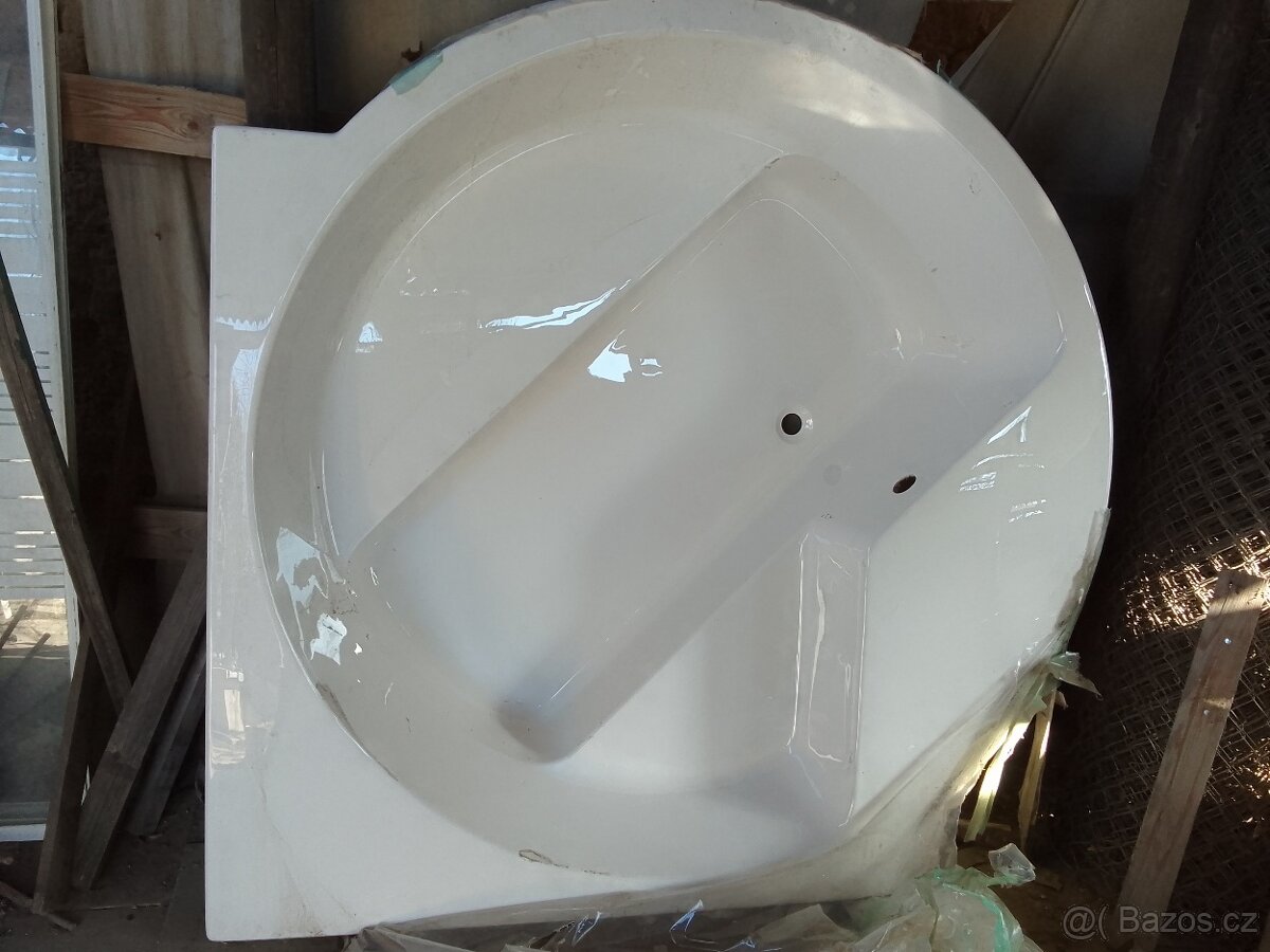 Rohová akrylátová vana 165x165