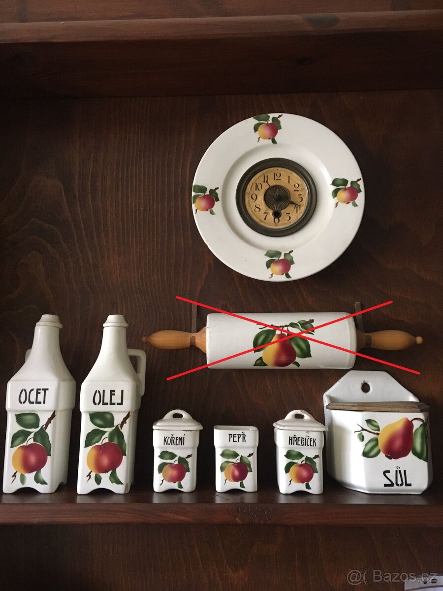 Starožitný porcelán - jablko a hruška