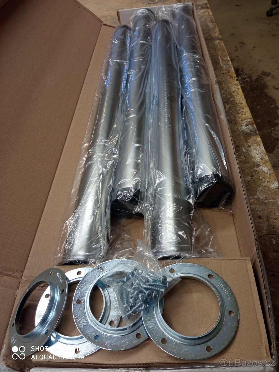 Stolová noha Satin Chrom