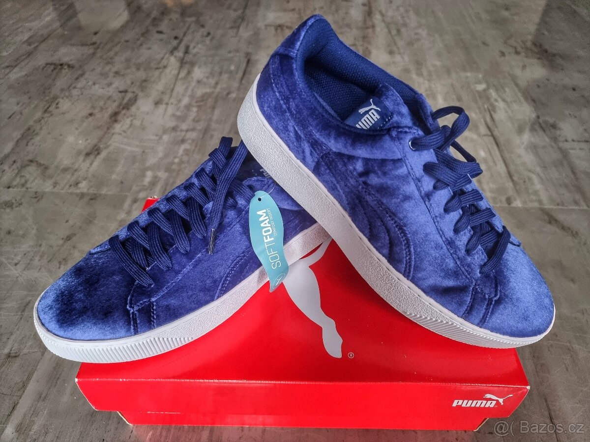 Boty Puma velvet blue platform vel. 40.5