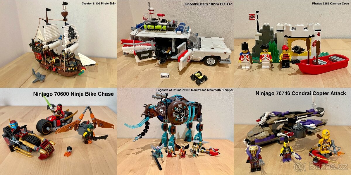 Lego mix Ecto Ghostbusters, Chima, Ninjago, Piráti