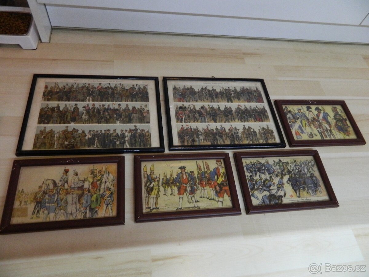 Prodám staré vojenské litografie.