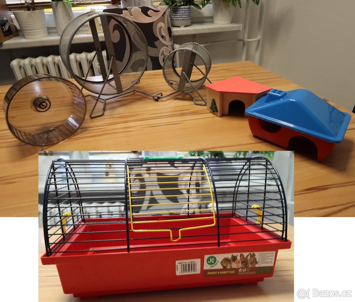 Klec a výbava do klece křeček, morče, myš…..