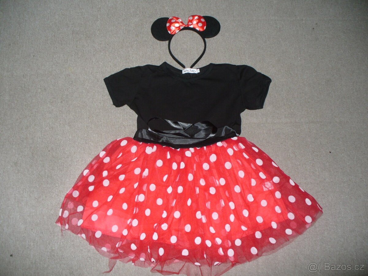 Karnevalový kostým Minnie Mouse vel.86,98,110,116