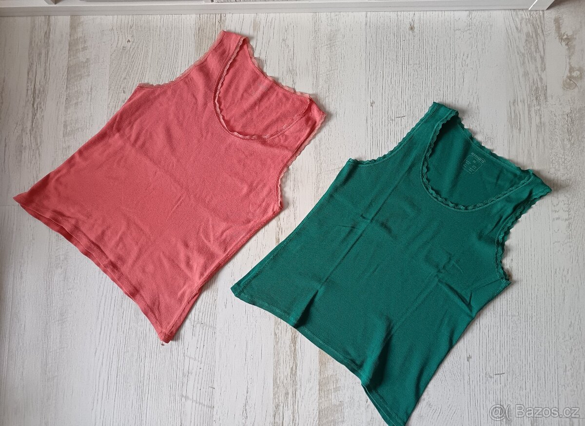 Tílko s krajkou 2 ks