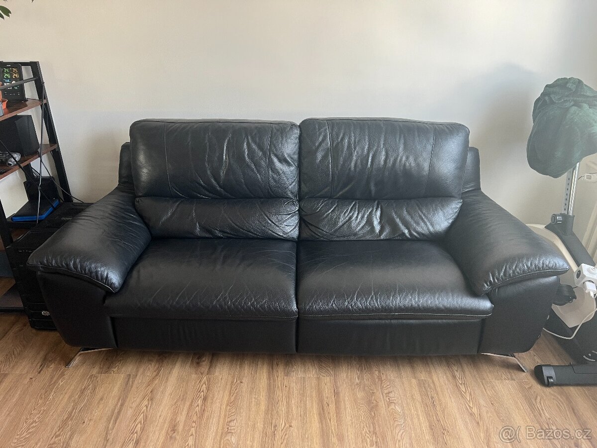 Kožená sedačka s funkcí