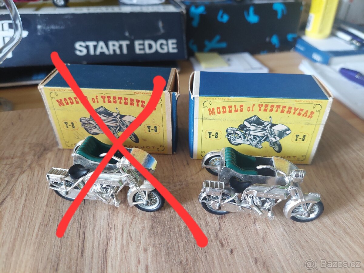 Matchbox yesteryearY8SUNBEAM MOTOR CYKLE RARE2VARIANTY