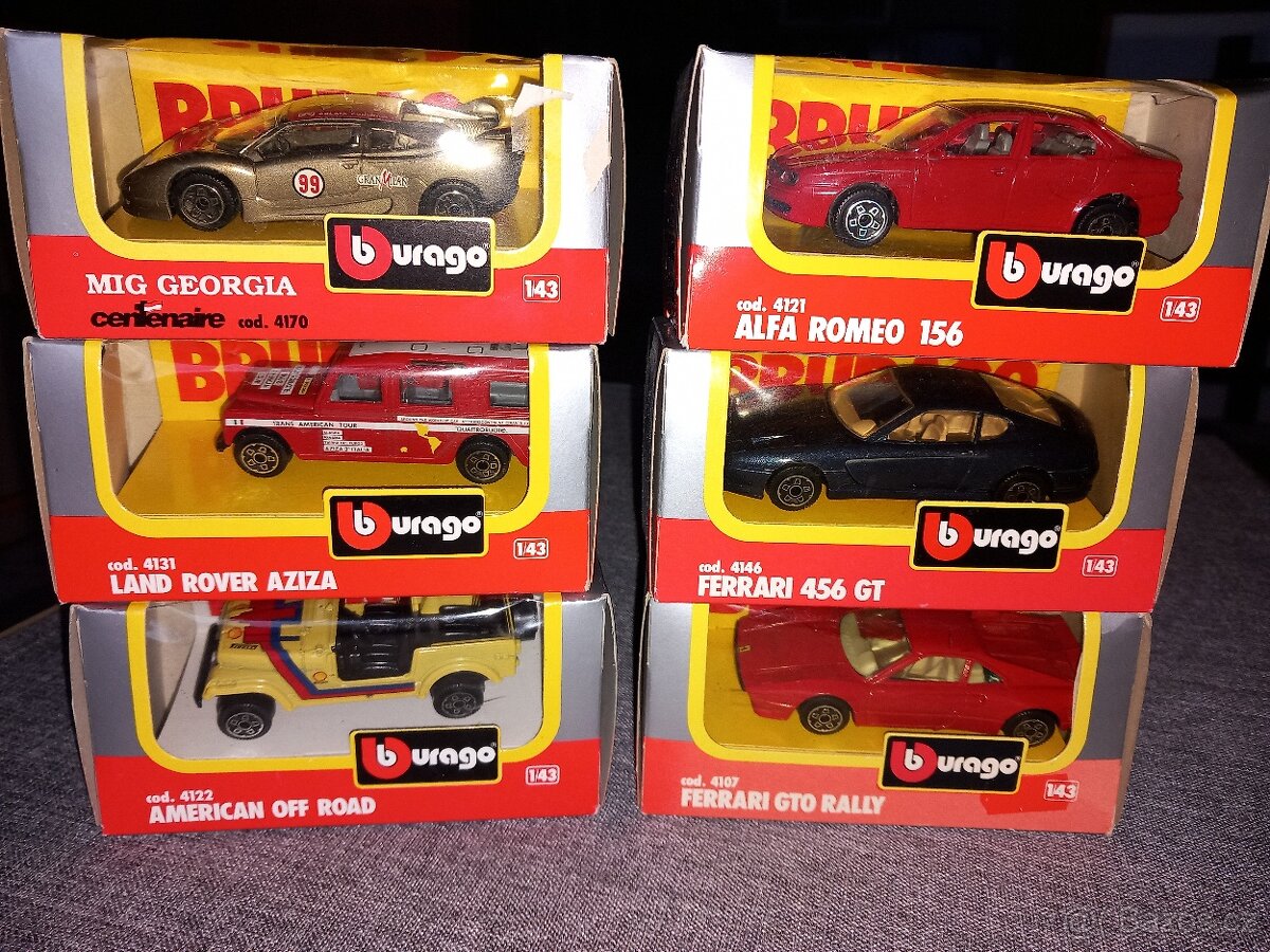 Prodám modely autíček Burago