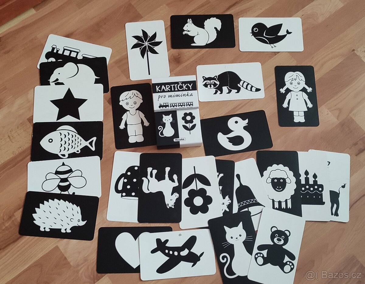 Černobílé kartičky pro miminka