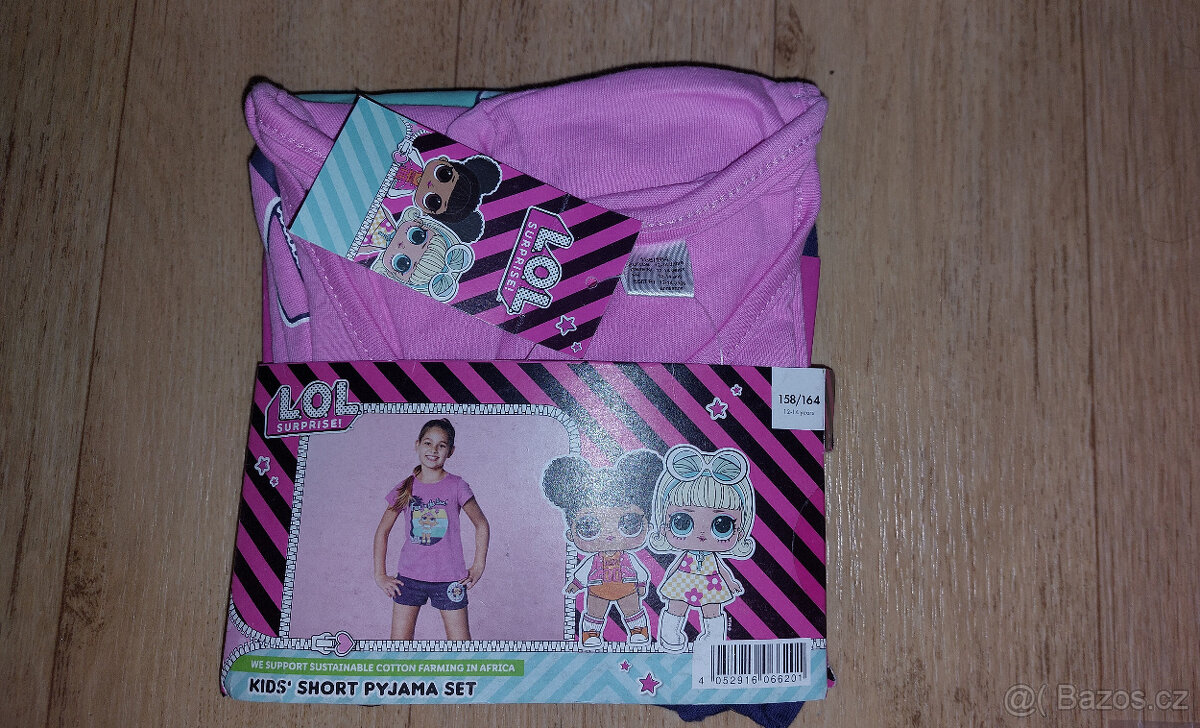 NOVÉ Dívčí krátké pyžamoLol, 158/164, 3/4 kalhoty vel 152