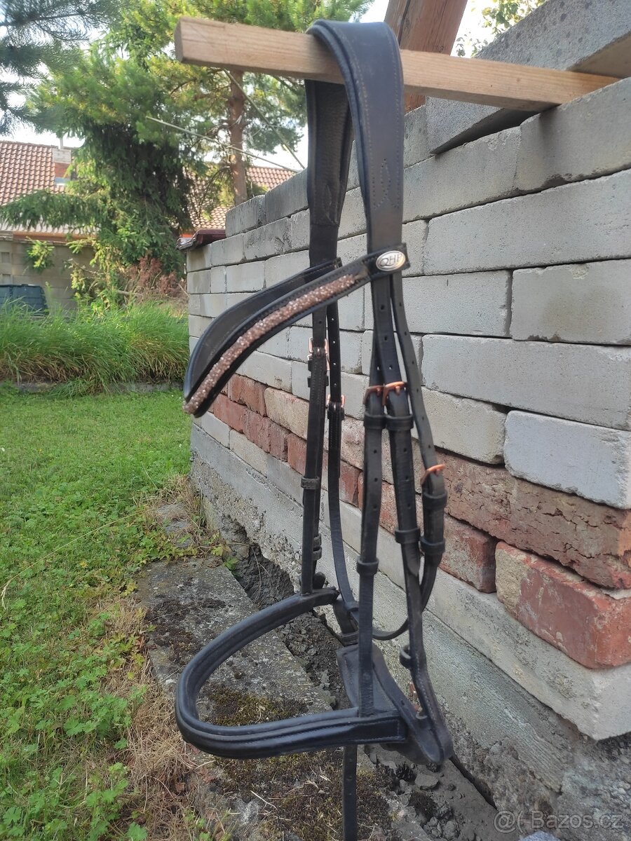 Uzdečka rosegold přezky a lakovaný nánosník