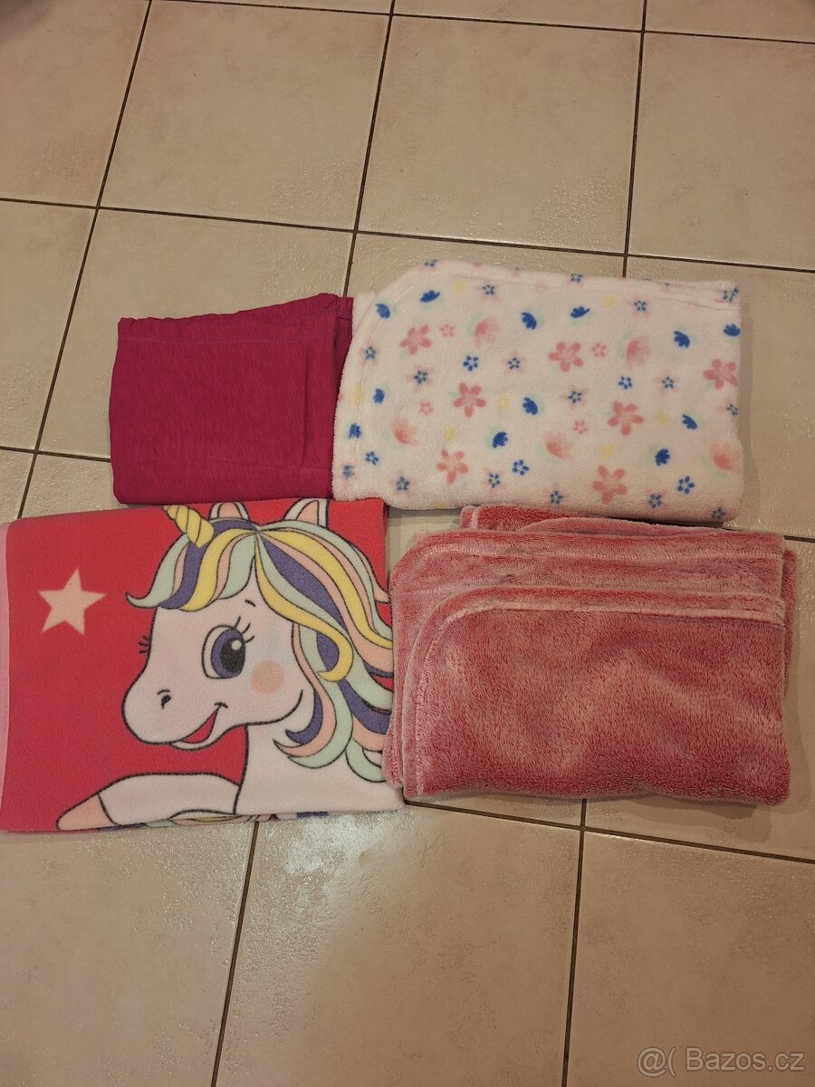 Sada 4 dek fleece nebo bavlna