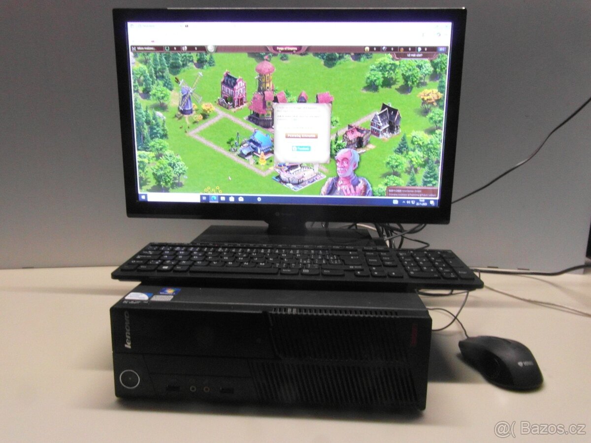 PC LENOVO + LED monitor + myš + klávesnice