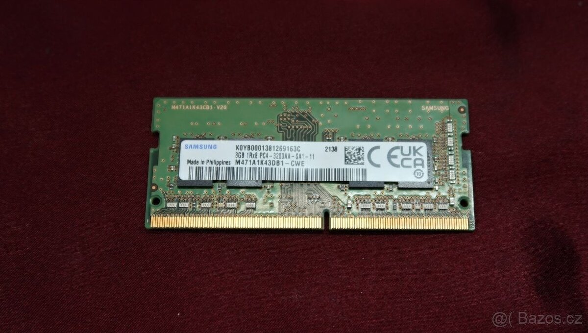 Paměť Samsung SO-DIMM DDR4 8GB 3200MHz PC4-25600