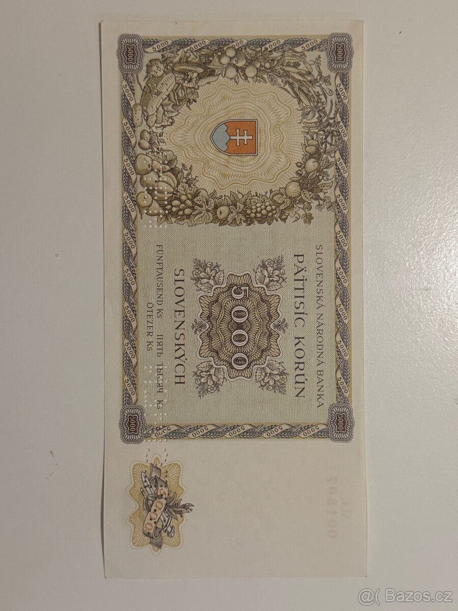 Vzácná 5000 Ks - UNC, nízká série