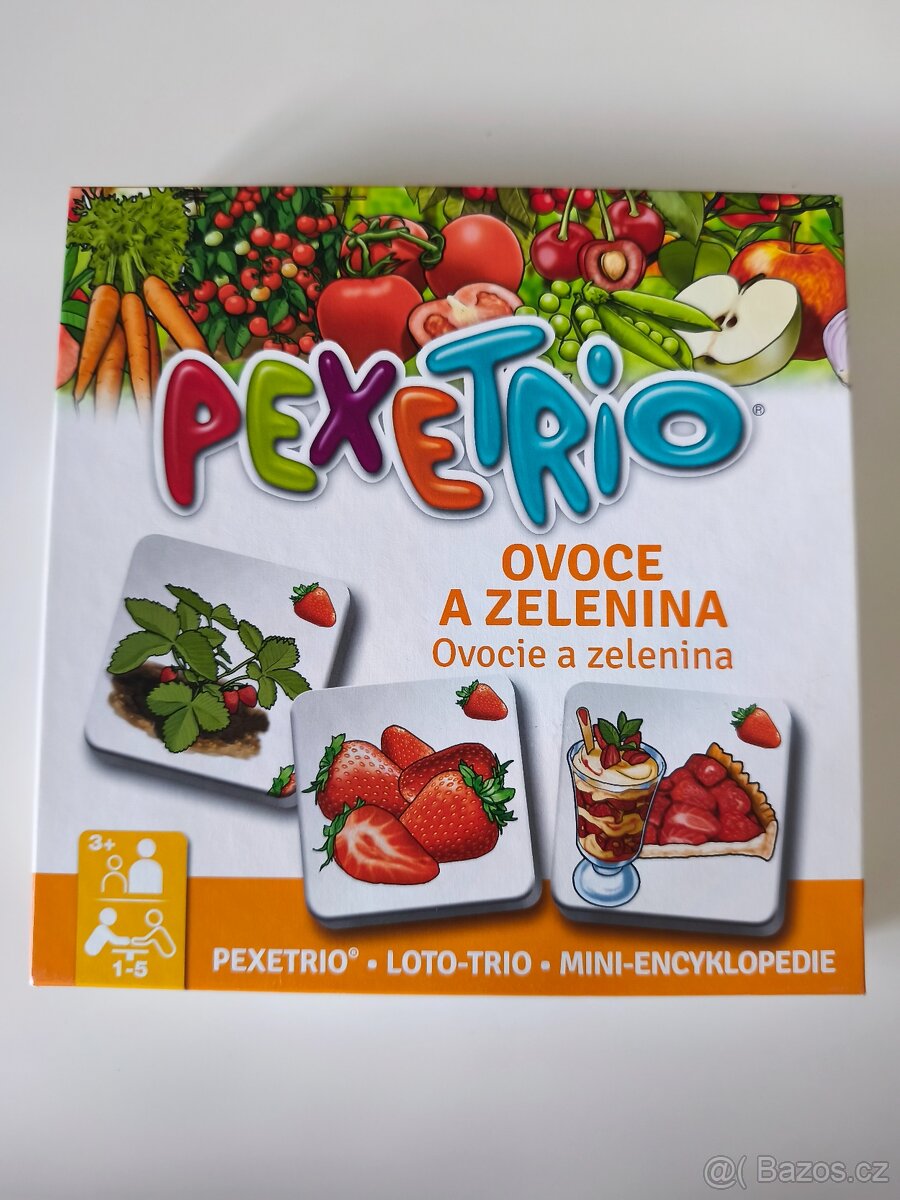 Pexetrio – Ovoce a zelenina | nová didaktická hra 3+