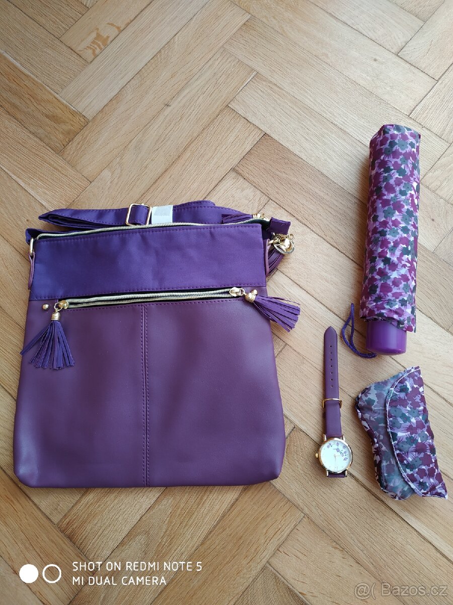 Sada-kabelka, deštník, hodinky, skládací taška