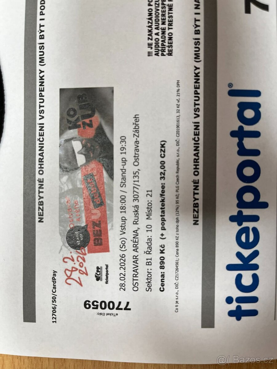 Štěpán Kozub - Bez debat - 2 vstupenky