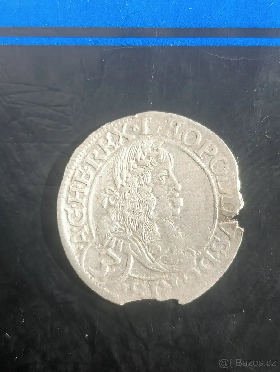 Leopold 1665 stříbrná mince