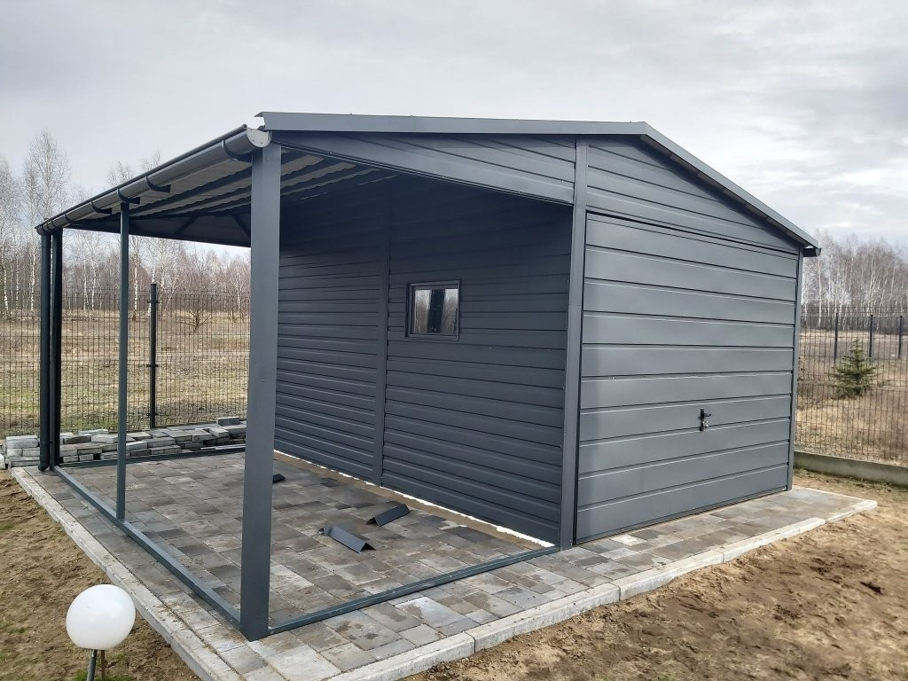 Garáž 3x4 + Přístřešek 3x4