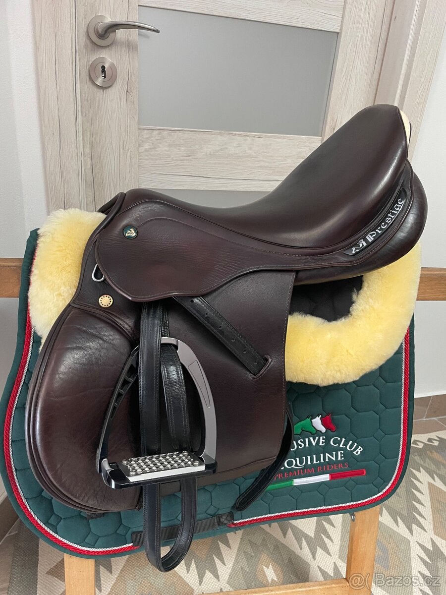HNEDE SKOKOVE SEDLO PRESTIGE ELASTIC PROFESIONÁL NEW 17/2-3