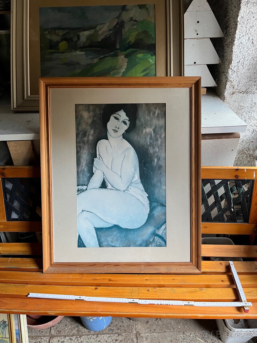 Portrét ženy ve stylu Amedeo Modigliani
