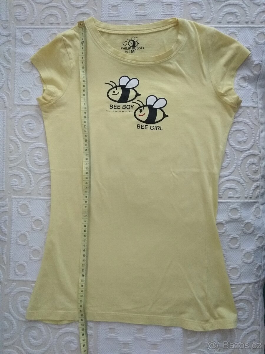 Bavlněné triko ve světle žluté barvě vel. S