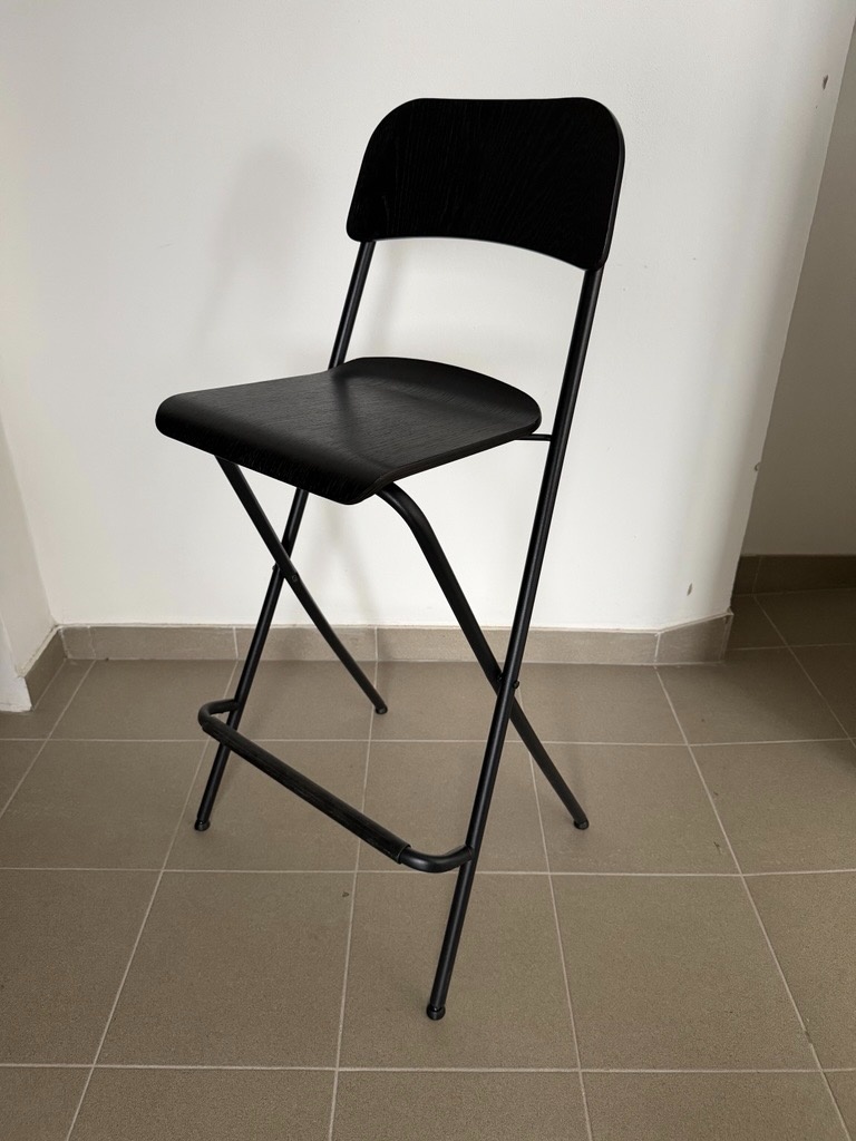 IKEA židle FRANKLIN Barová stolička s opěrkou, skládací