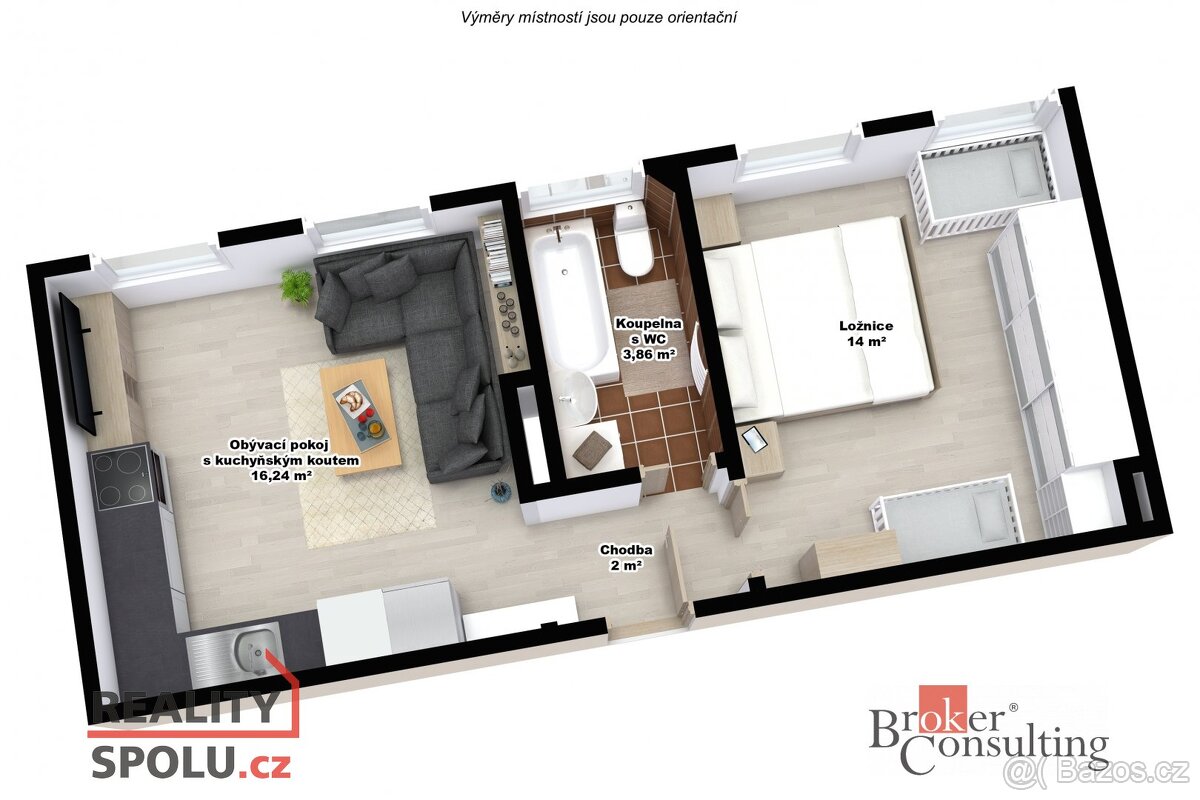 Prodej, byty/2+kk, 36 m2, Nový domov 599, 46331 Chrastava, L