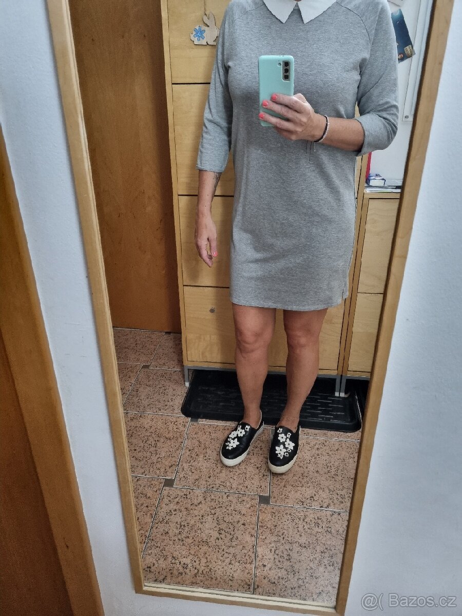 Šedé šaty Only, vel. M