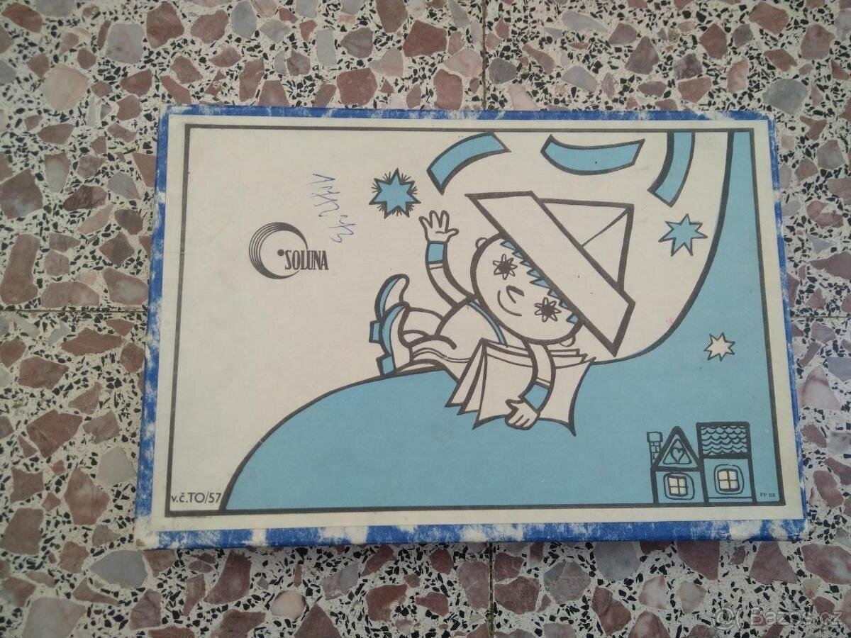 retro hračky - dětská razítka s motivem Večerníčku 80. léta.