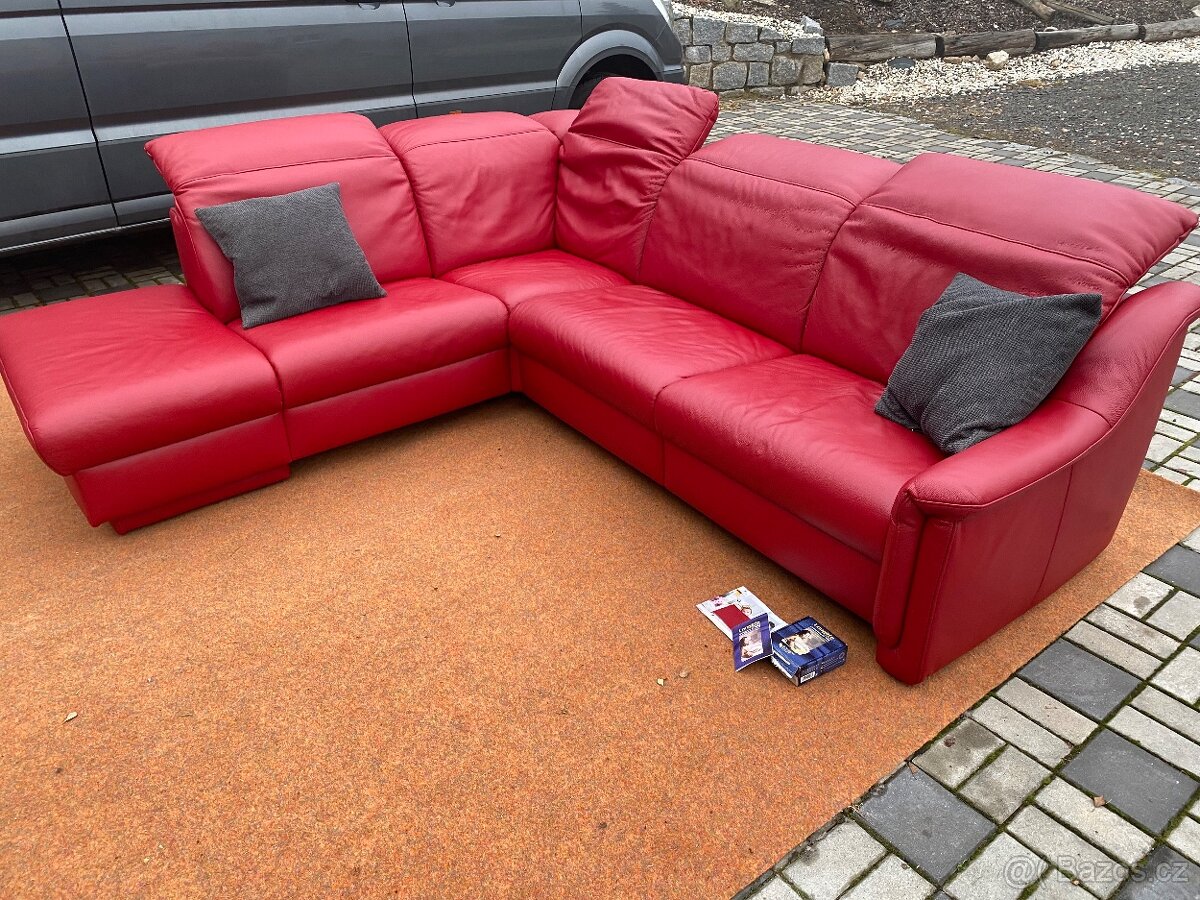 Kožená rohová souprava Himolla s Rodokmenem