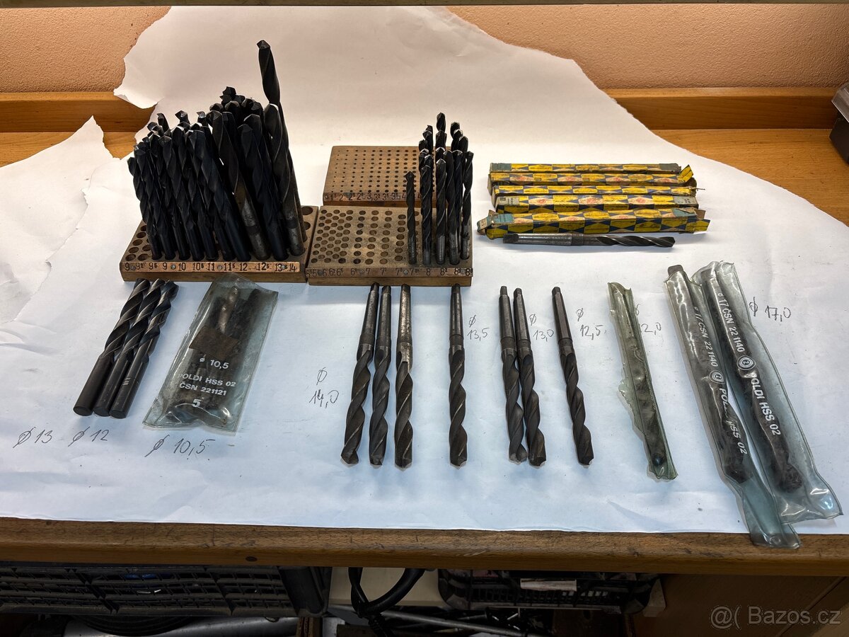 Vrtaky ruzne prumery