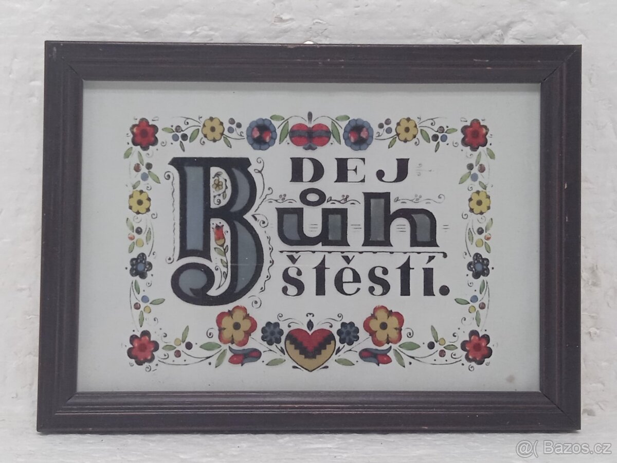 Dej bůh štěstí - Retro obrázek