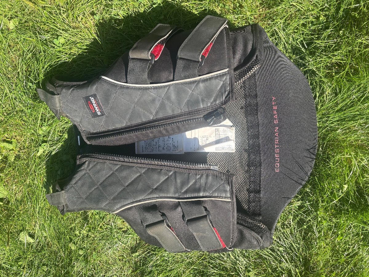 Vesta bezpečnostní SWING P19 Front zip dětská L černá/šedá